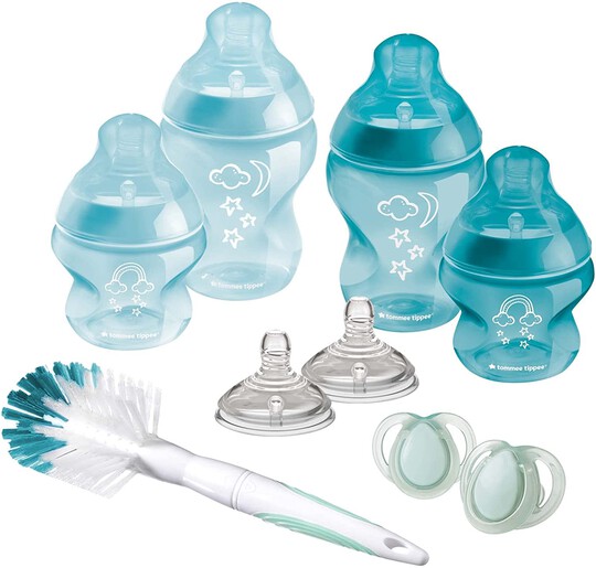 Tommee Tippee - Closer to Nature Baby Bottle Kit - Blue Stars image number 2